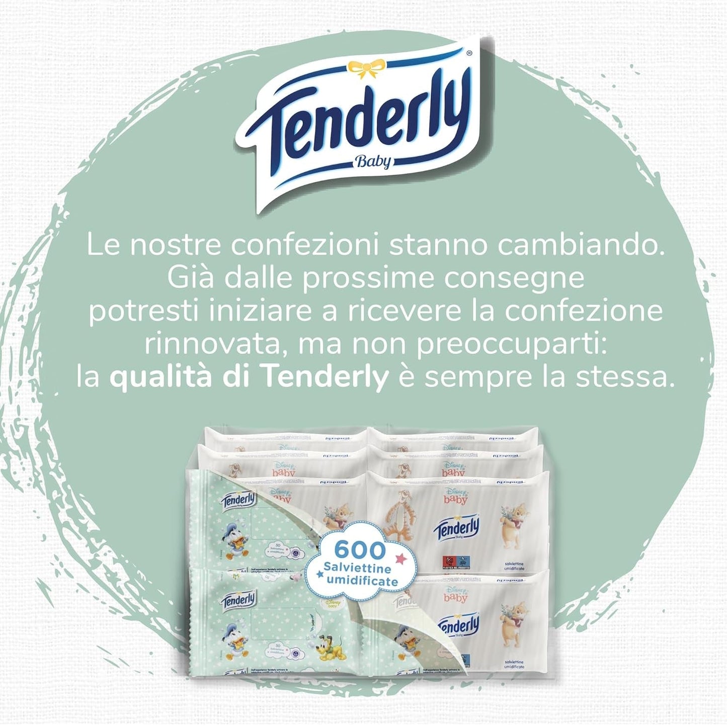 Disney babyservietter, bløde servietter, ideel til daglig babyrengøring, Disney figurer, pakke med 12, fremstillet i Italien, dermatologisk testet