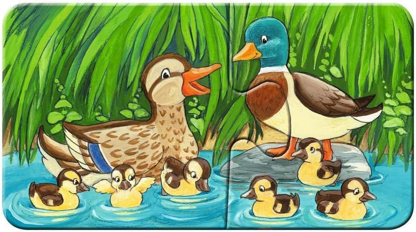 Ravensburger Puslespil til børn - 05072 Farm Animal Families - Mit første 9X2 puslespil - Puslespil for 2-årige Puslespil Naty Shop