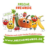 FRECHE FREUNDE Økologiske frugtgeléer, æble, hindbær og ris slikkepinde, frugtagtig sød snack til børn, glutenfri, vegansk, pakke med 20 stk (20 x 30 g)