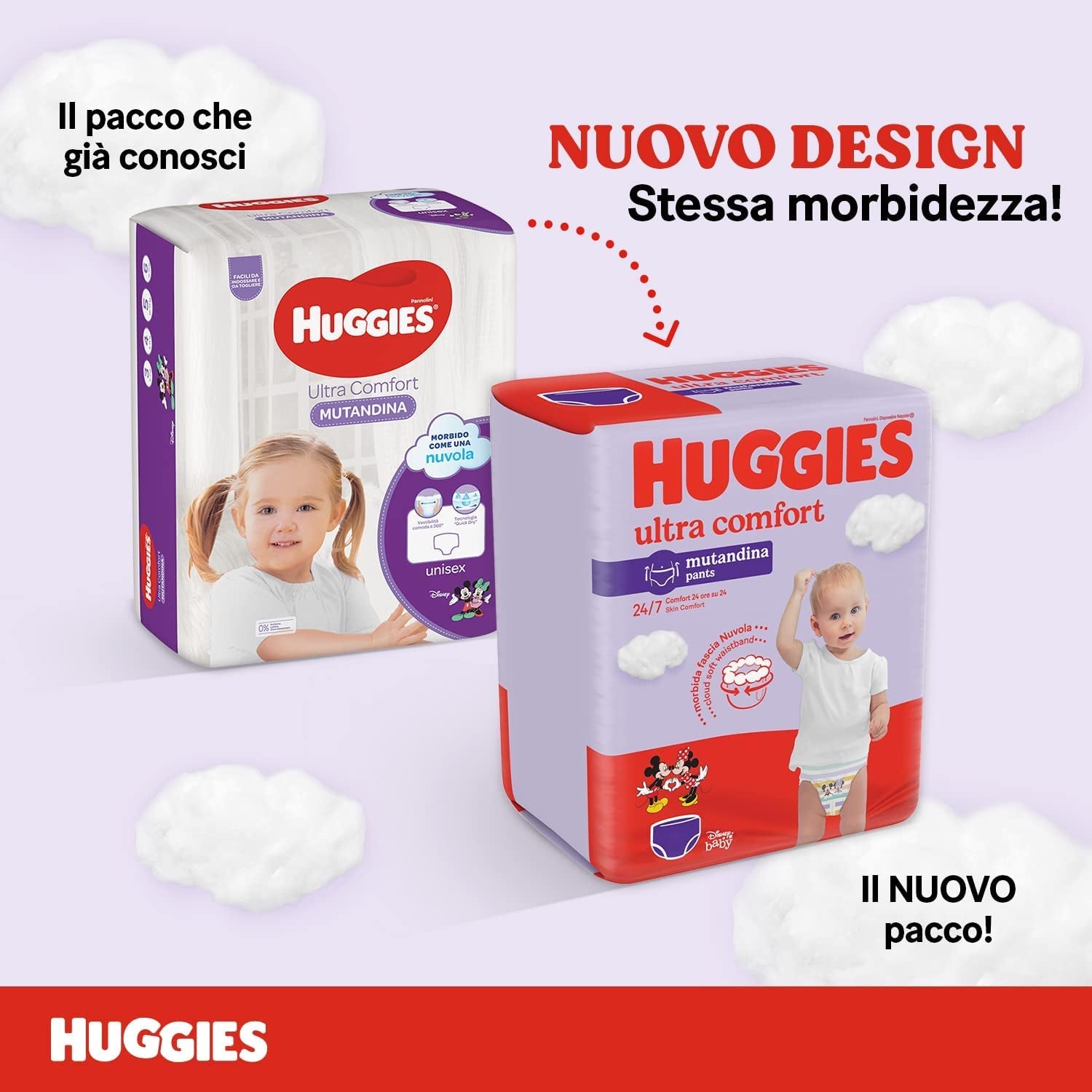 Huggies Ultra Comfort bleer, størrelse 4 (9-14 kg), pakke med 72 bleer