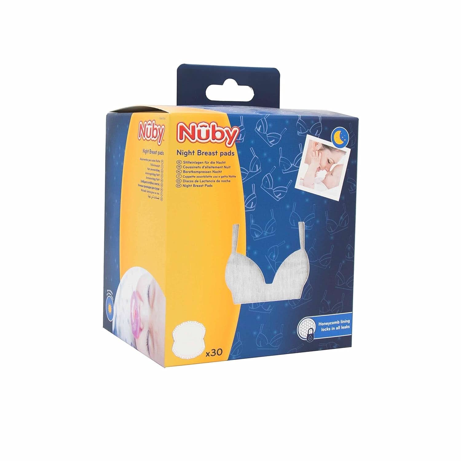 Nuby - 2 pakker ultrafine ammeindlæg til natten - 2 X 30 stk. Tilbehør Mad og Amning Bebe Naty Shop