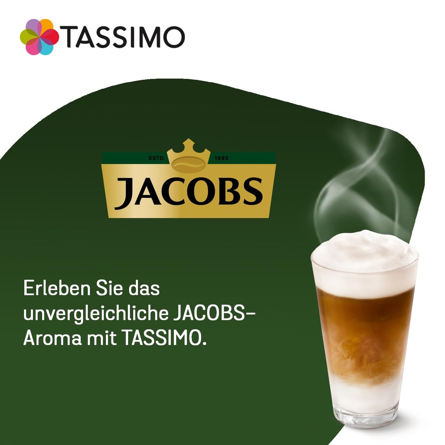 Tassimo Kapseln Jacobs Type Latte Macchiato Classico, 5 x 8 puder, 40 Kaffeekapseln