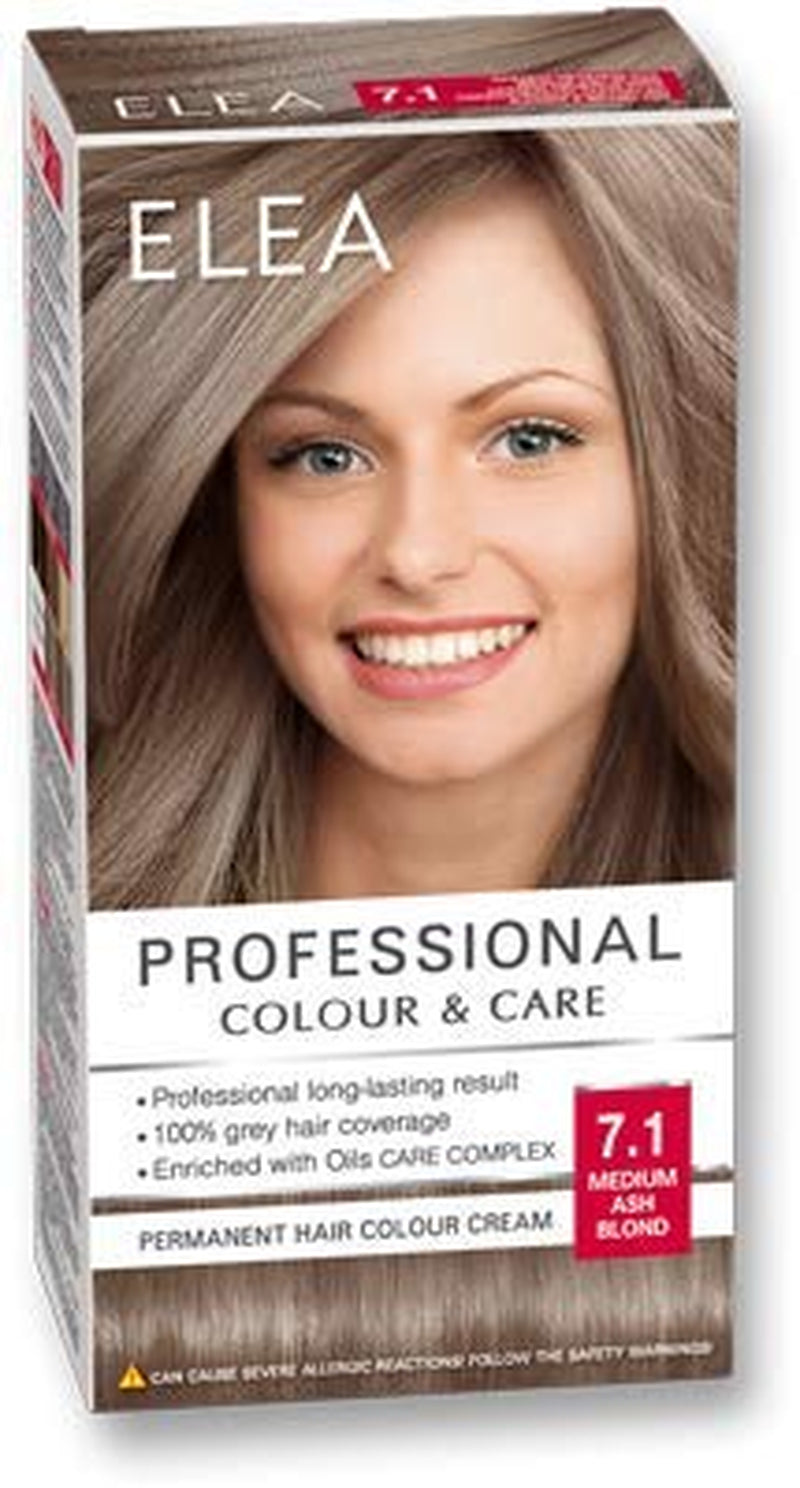 PROFESSIONEL PERMANENT Hårfarvecreme 7.1 MELLEM GRÅ BLOND MED OLIEPLEJEKOMPLEKS Naty Shop Hårfarve Elfenbensfarve 1 stk (pakke med 1)