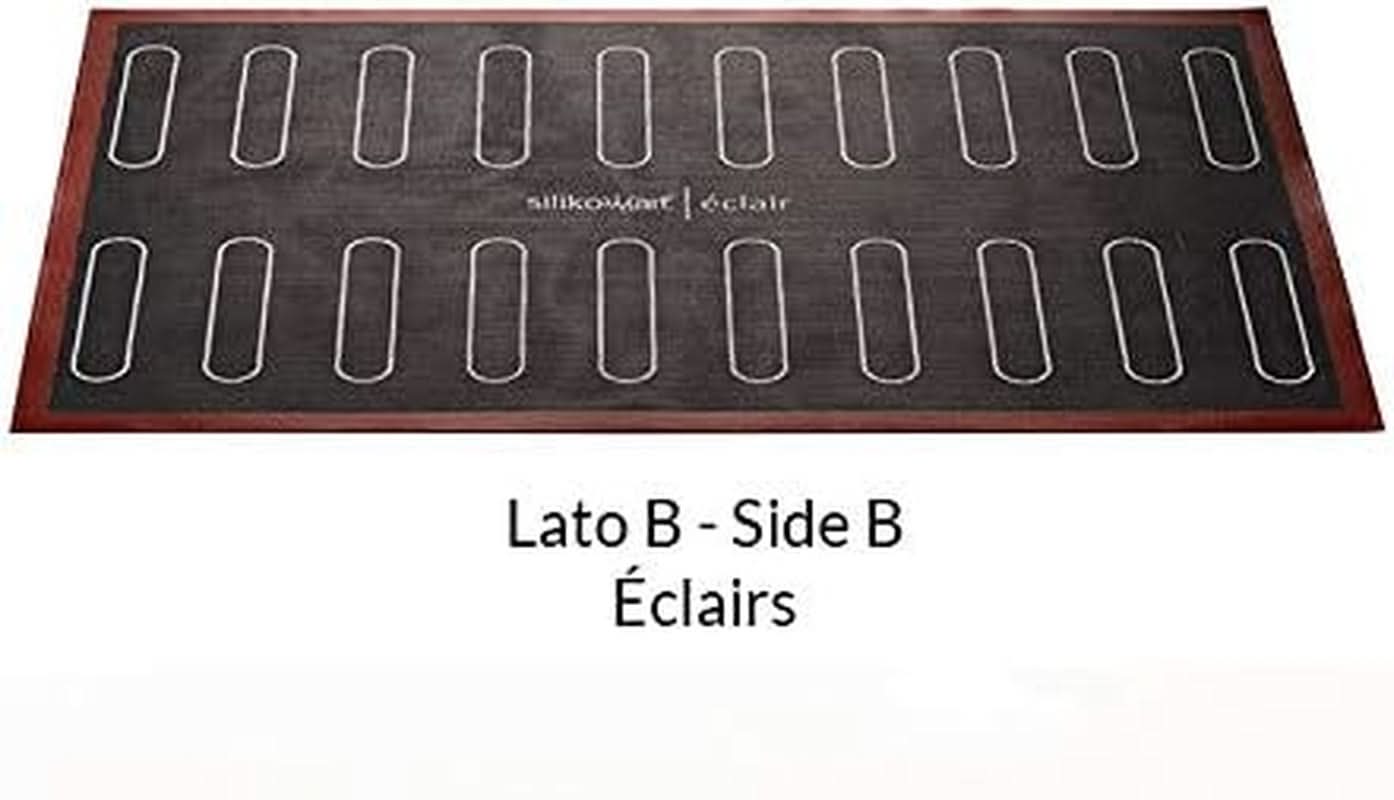 Silikomart Professional, mikroperforeret silikonemåtte bagning Eclair Two Girls 58,3 x 38,4 cm Køkken Naty Shop