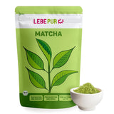 Lebepur BIO Matcha Powder 100G - Førsteklasses kvalitet fra Japan Ingen tilsætningsstoffer - 100 % ren grøn te pulver til Matcha Latte, Matcha te, grøn te, smoothie - japansk grøn te