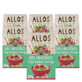 Usødet figen- og hindbærgrød | Grød uden sukker | Økologisk müsli | Müsli med frugt | Havregryn | Grød til morgenmad | Korn til morgenmad | Vegansk | Pakke med 6 (6 x 500 g)