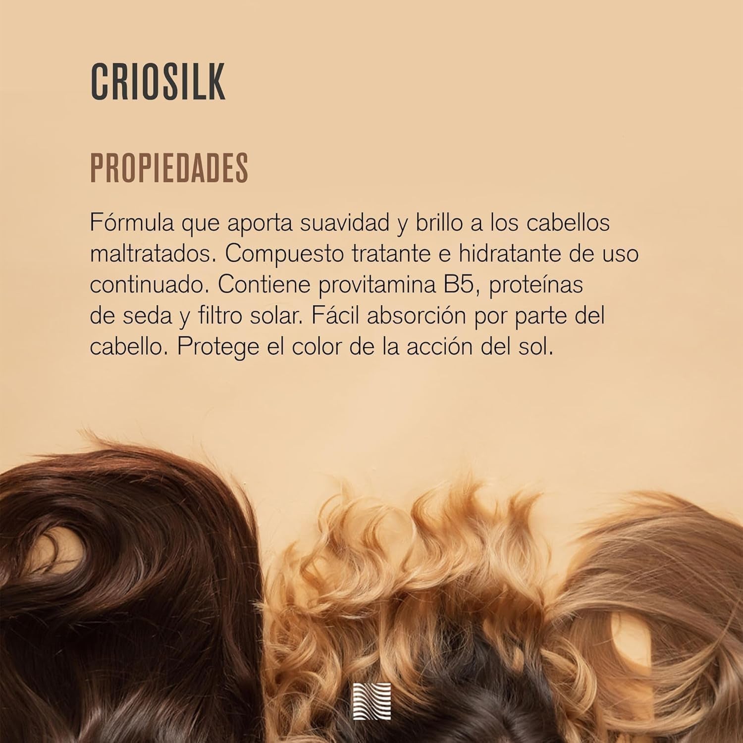 Criosilk hårbalsam, 300 ml, med provitamin B5 og silkeproteiner, giver beskadiget hår smidighed og glans, fugter og regenererer håret Naty Shop hårmaske