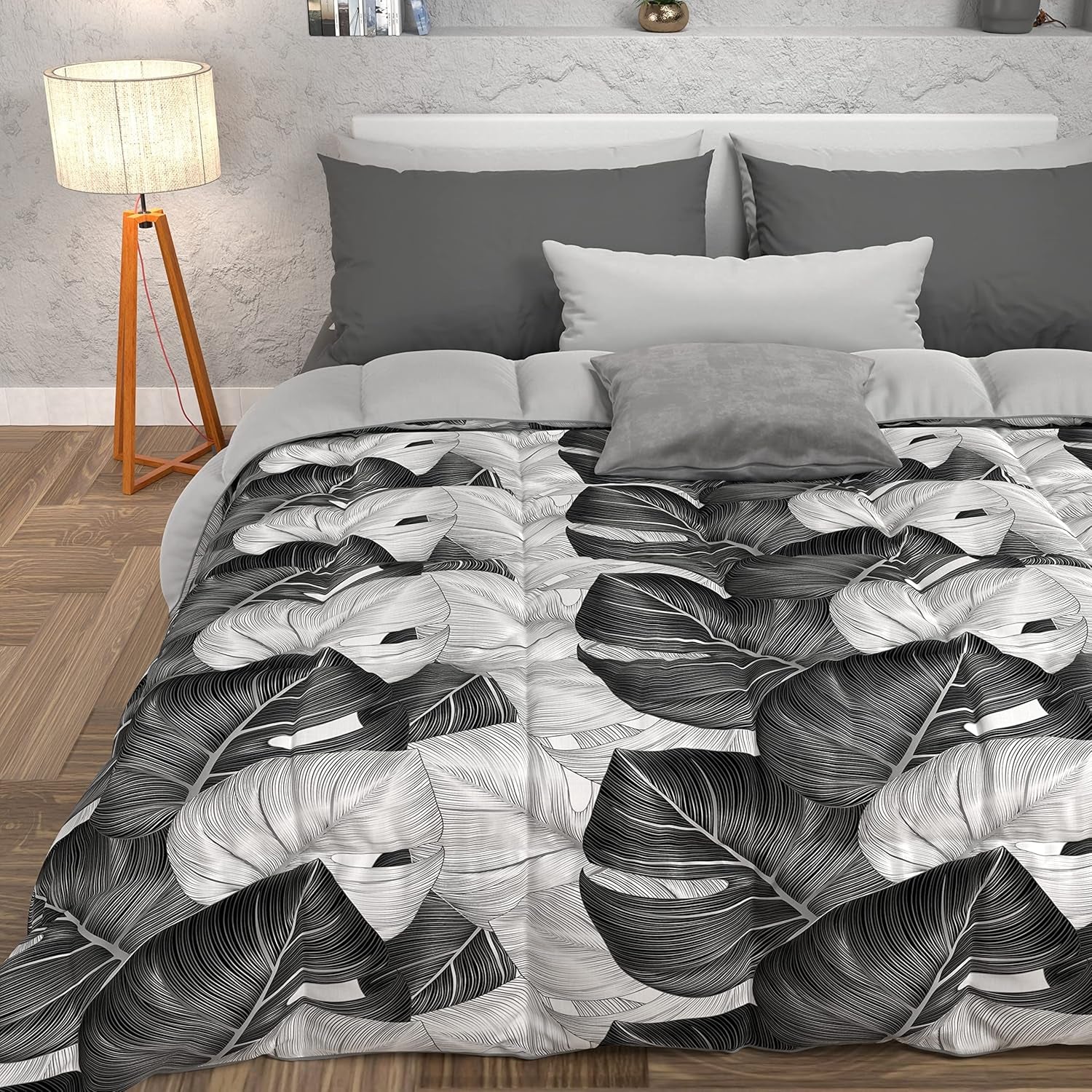 PETTI Artigiani Italiani - Vinterdyne, Vinterdyne, Enkel quilt, Dobbeltsidet, monofarvet og digitalt tryk, 100% hypoallergen mikrofiber, Made in Italy