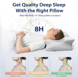 HOMCA Nakkepudepude, Memory Foam Ergonomisk pude 3D-kølepudebetræk til liggende, side- eller liggende stilling, 62 X 41 X 9,5/12,5 cm Cervikale ortopædiske puder Naty Shop