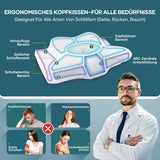 Nakkepude Hovedpude Ortopædisk pude Hukommelsesskumpude Ergonomisk hovedpude Nakkestøttepude Anti-sidepude til side-, ryg- og mavesove Hvide cervikale ortopædiske puder Naty Shop