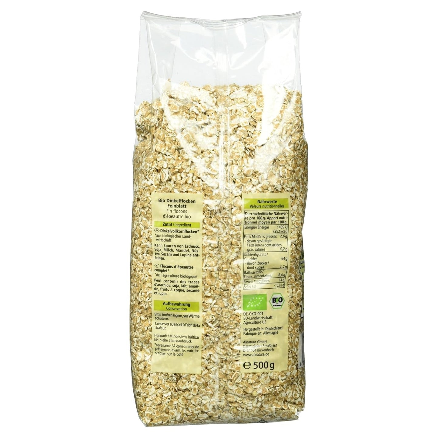 Økologiske speltflager, fine flager, 500g