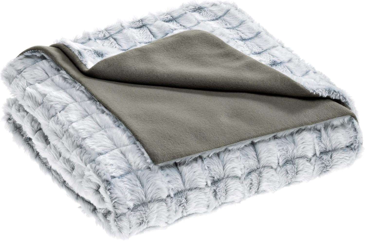 Aqua-Textil Fluffy krammetæppe 150 X 200 Cm Grå Hvid Melange Plys TV-tæppe Sengetæppe Sherpa Fleece Oeko-Tex Ottawa Senge og tæpper Besuche den aqua-textil-Store Grå Komfortabelt tæppe Xxl 200 X 220 Cm