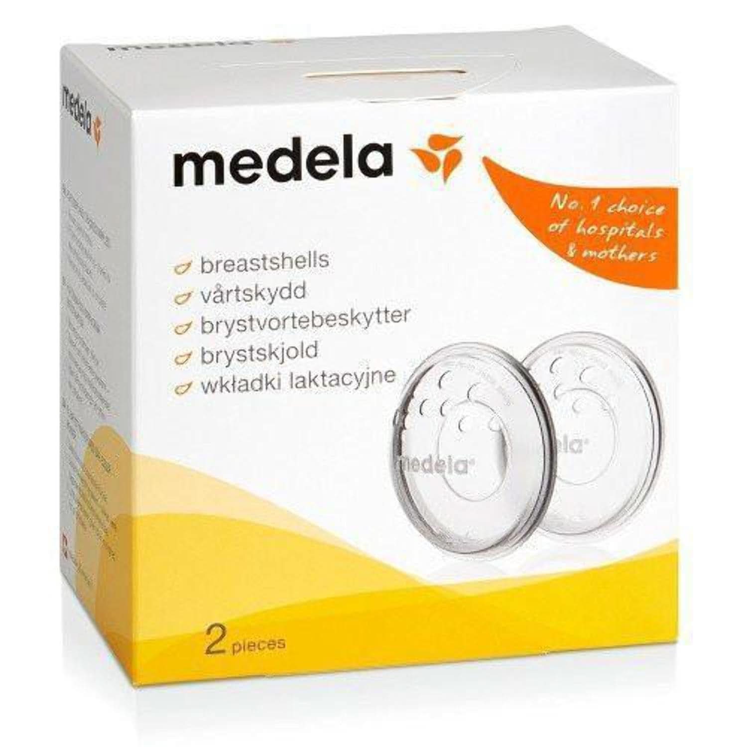 Medela brystskaller - BPA-fri, lavet af blød silikone, med åndbare ventilationshuller, inkluderer 2 skaller Tilbehør Mad og amning Bebe Naty Shop