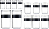 BODUM PRESSO opbevaringsglas, plastik, sorte, 4 x 0,25 l, 3 x 0,6 l, 3 x 1 l, 2 x 2 l Fødevarekasser Naty Shop