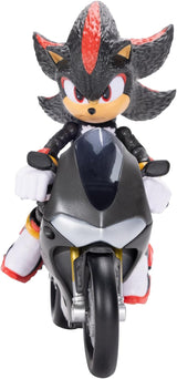 Sonic 3 The Movie Shadow Figure, 15 Cm, Bevægelig, Inklusiv Shadow Mobile fra Jakks Pacific, Akustisk, Sort Actionfigurer Naty Shop