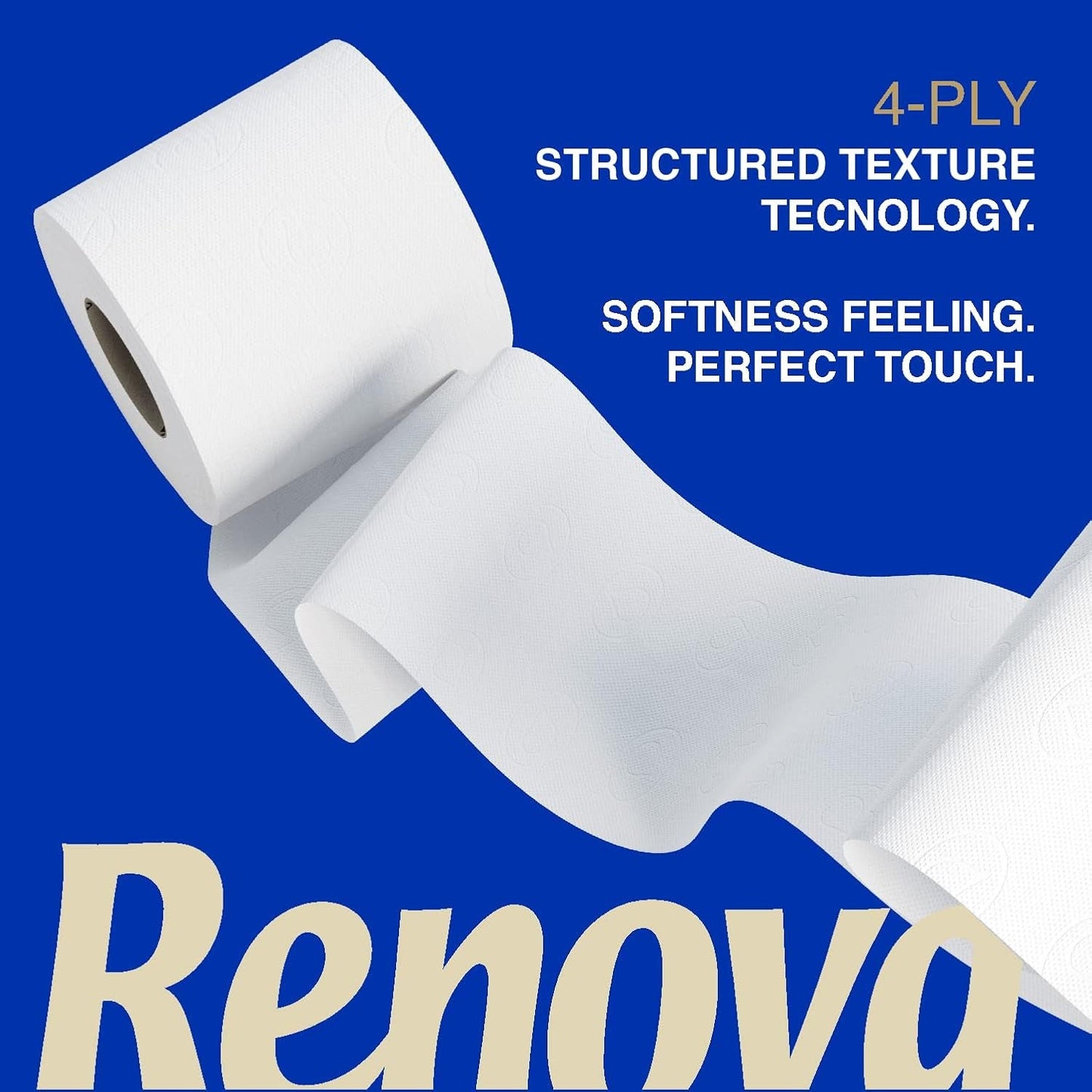 Renova Renova Divine Perfection toiletpapir, 42 ruller, premium toiletpapir, 4-lags, ultrablødt, ekstra styrke, tykt, blødt og absorberende, Fsc-certificeret papir, 4400G