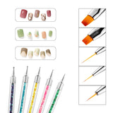 Nagel Art Fineliner Pinsel[5 Stück],Nagel Art Liner Pinsel,Professionel Detail Pinselet,Nagellack Pinsel,Für Nail Art Design Malersalon,Nageldesign Nagel Fußpflege