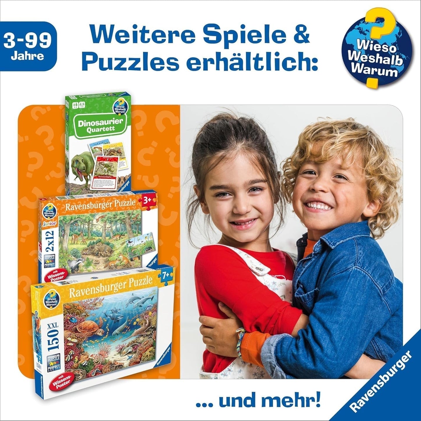 Ravensburger børnepuslespil 13411 - Havdyr på koralrevet - Hvorfor? Hvorfor? Hvorfor? Puslespil 150 brikker XXL + vidensplakat, til børn fra 7 år Puslespil Naty Shop
