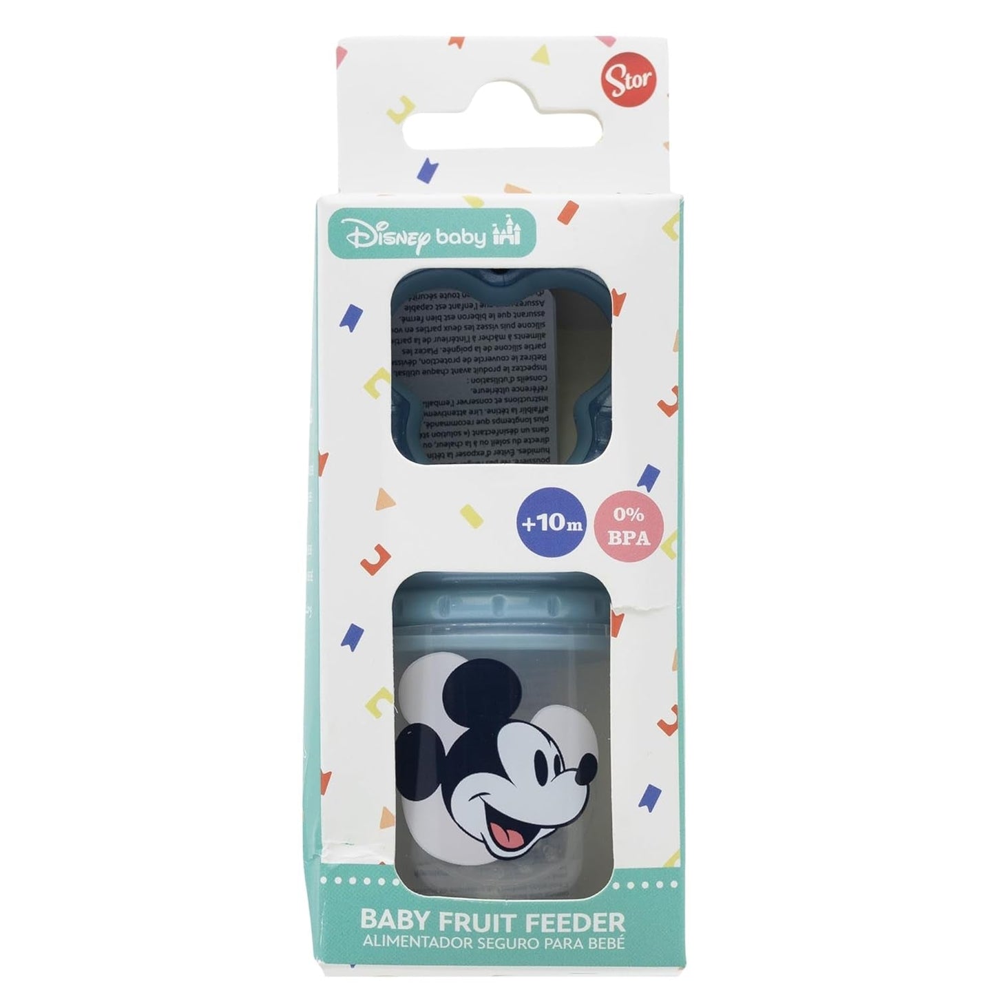 Tataway Disney Mickey Mouse Baby frugt sut lavet af BPA fri plast med kvælningsfunktion, vaskbar og genanvendelig