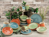 CreaTable, 22851, COUNTRY-serien, 24-delt porcelænssæt til 6, Porcelænskombinationsservice, Tåler opvaskemaskine og mikroovn, Kvalitetsfremstilling
