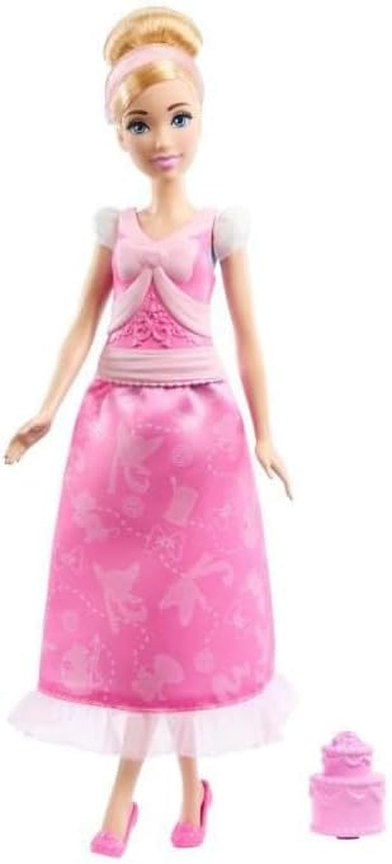 Mattel Disney Princess Toys Askepot modedukke med 2 outfits, 9 tilbehør, 2 toppe med clips og 2 nederdele. 2 i 1 historier inspireret af Disney-filmen, JCR95
