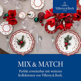 Villeroy & Boch - Toy's Delight morgenmadssæt til 2, lokomotivdesign, 6 stykker, farverigt, jul, porcelænssæt med tallerkener, kopper og skåle til morgenmad, julestel, premium porcelæn