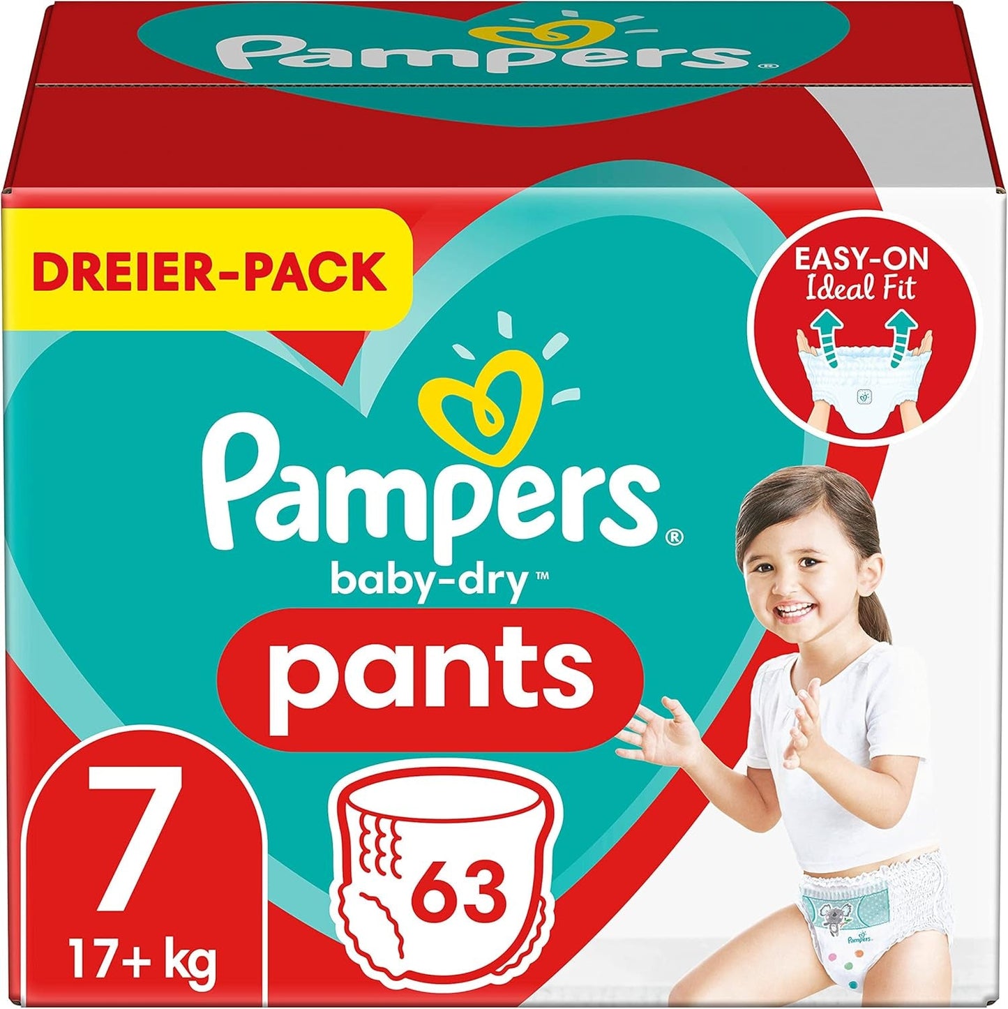 Pampers Baby-Dry bleer, str. 8, 43 bleer, fra 19 kg, Jumbo+ pakke