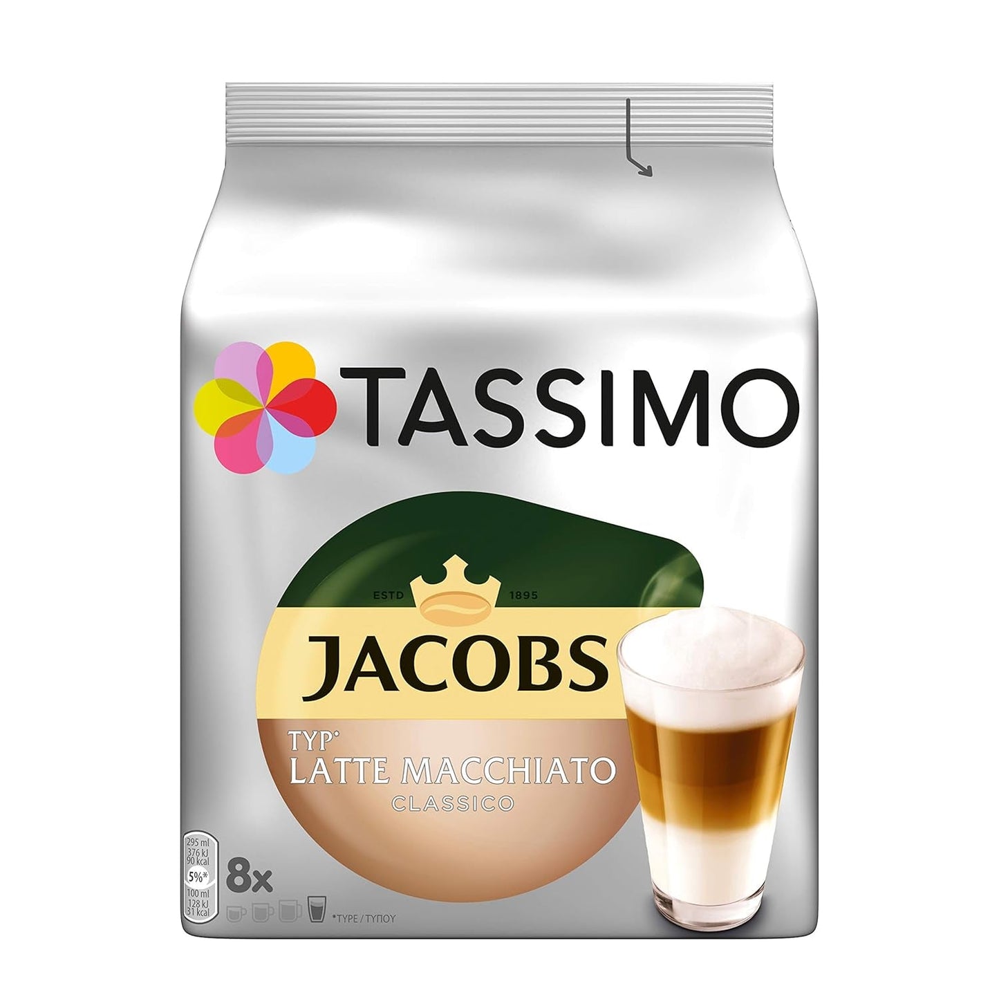 Tassimo Kapseln Probierbox, Vielfaltspakke, 64 Pads, 5 Sorten