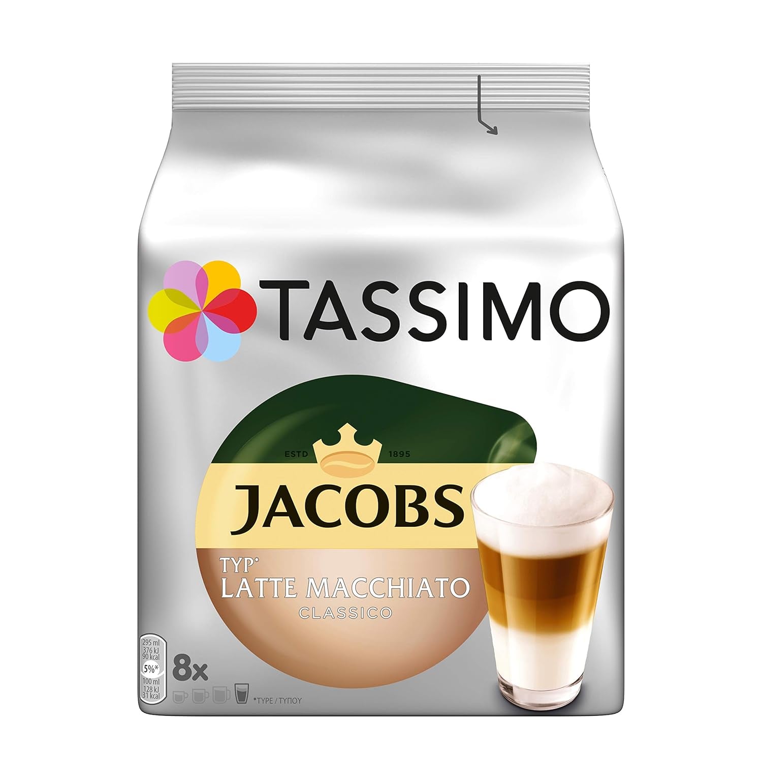 Tassimo Kapseln Probierbox, Vielfaltspakke, 64 Pads, 5 Sorten