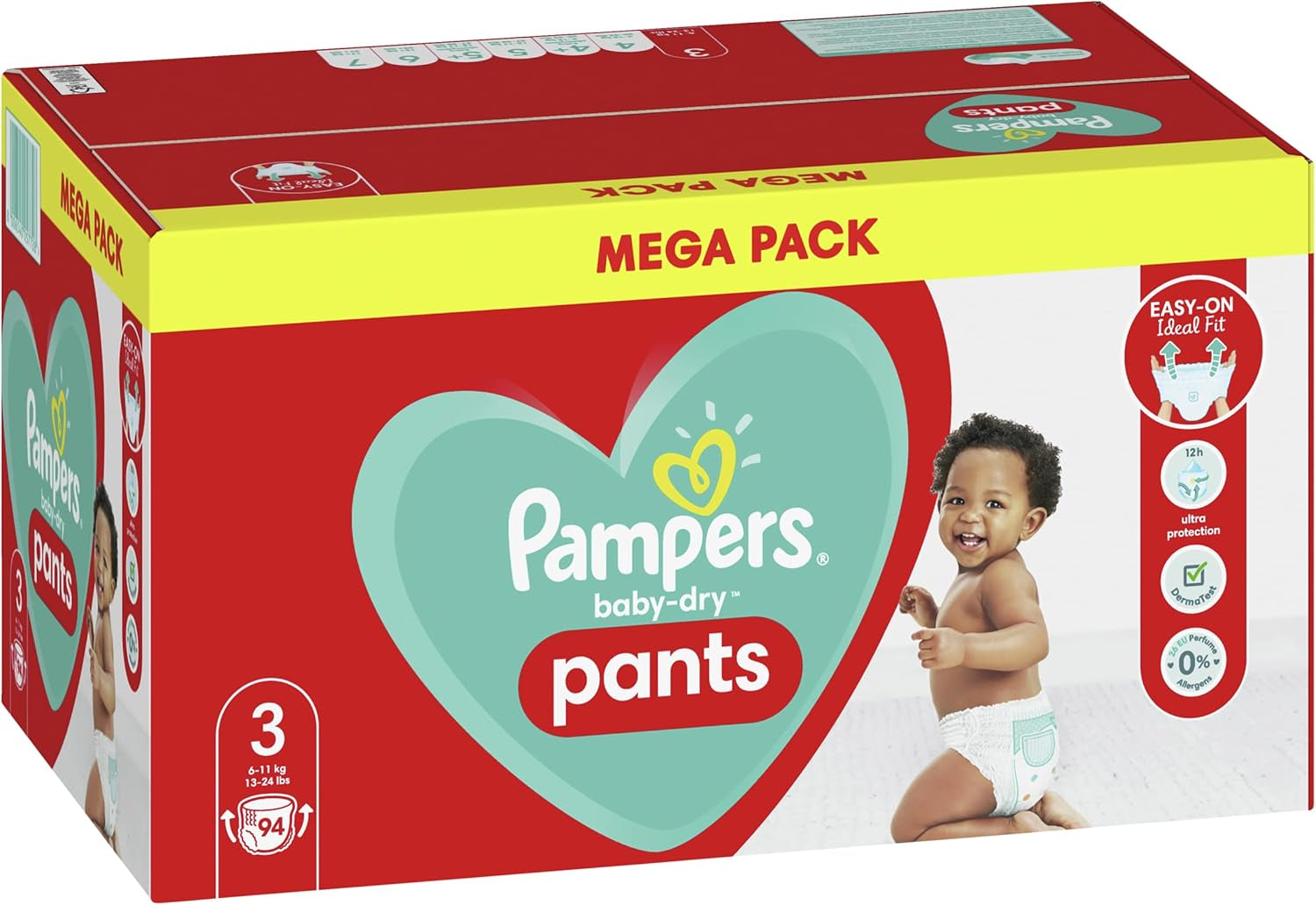 Pampers Baby-Dry bleer, str. 8, 43 bleer, fra 19 kg, Jumbo+ pakke