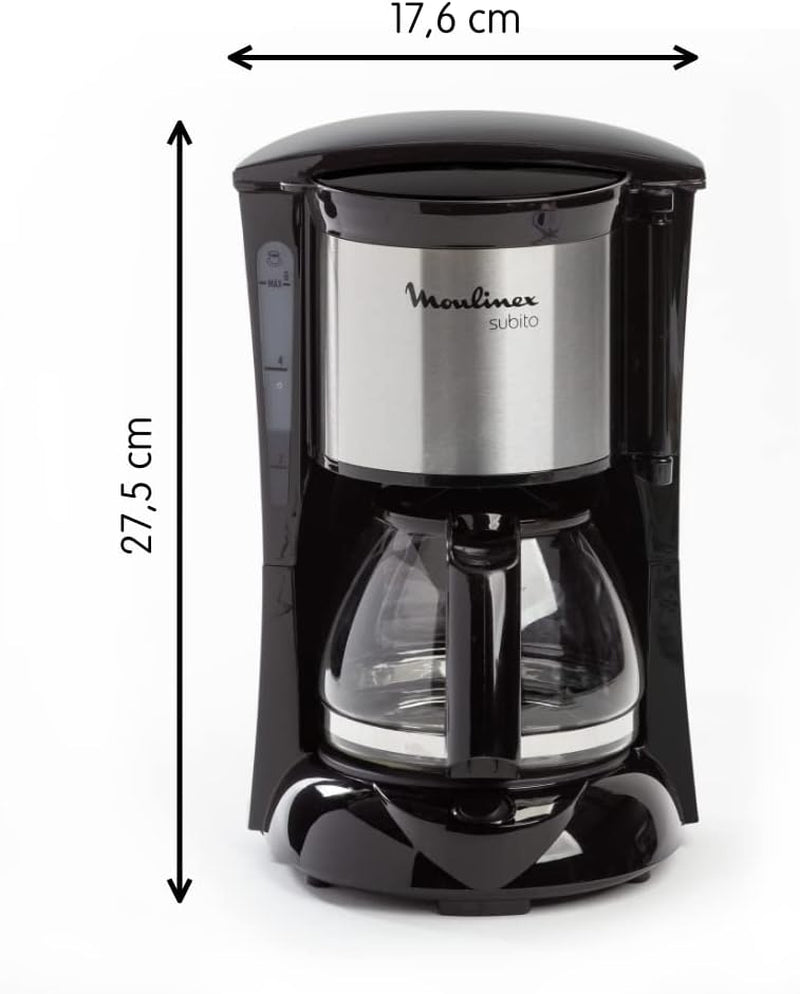 FG150813 Subito kaffemaskine, 6 kopper, Sort/rustfrit stål