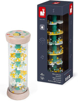 Janod - Wooden Rainmaker - Pure Collection - Legetøj til babyer og småbørn - Udvikling af finmotorik Visuel og akustisk stimulering - Vandbaseret farve - Fra 6 måneder, J05193 Legetøj Bebe Naty Shop Standard titel