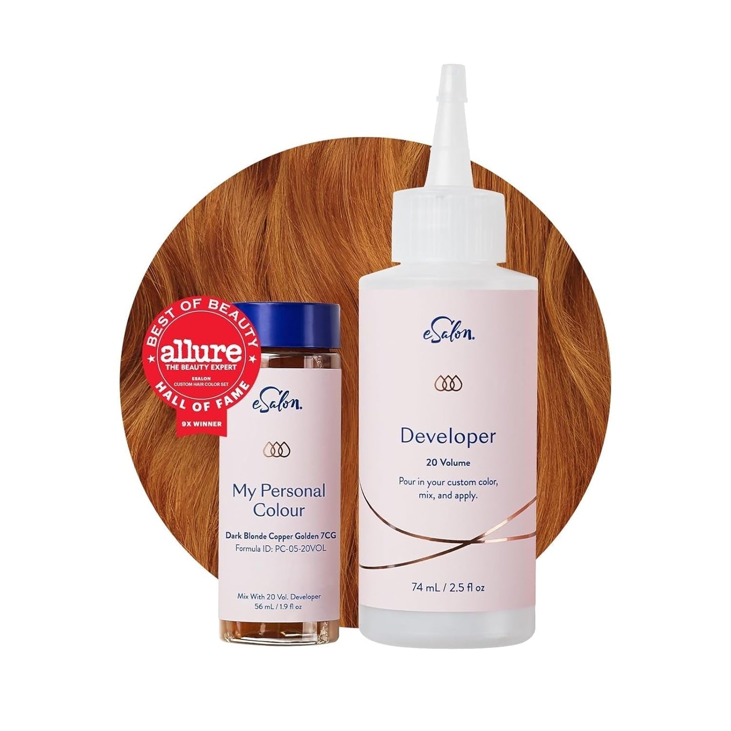 Permanent hårfarvesæt 100 % grå dækning Hjemmefarvning 0 % Ammoniak Hårfarver Multidimensionelle hårfarver Professionelle hårfarver Naty Shop Mørk Blond Kobber Gylden 7 Cg