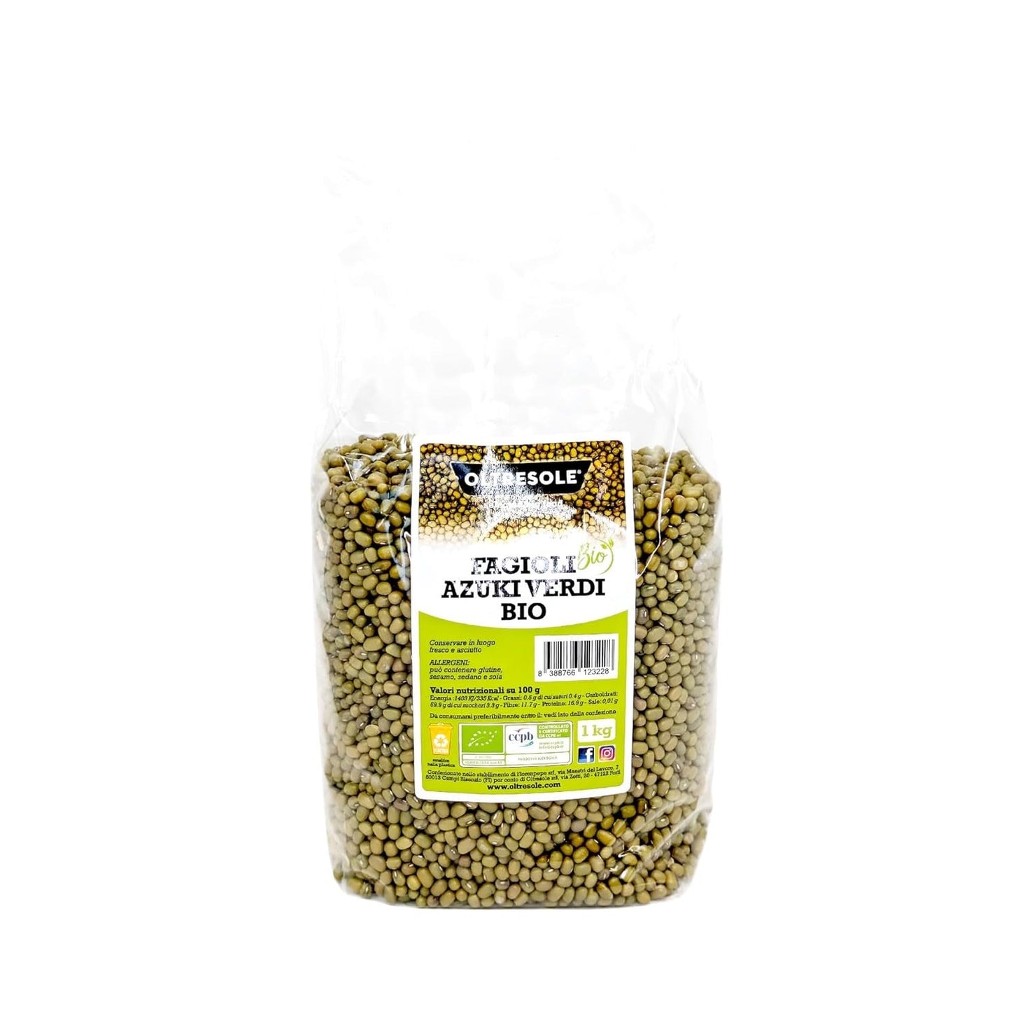 Økologiske grønne Azuki bønner, 5 kg, tørrede bælgplanter fra kontrollerede økologiske afgrøder, ideel til veganske og vegetariske supper, salater og opskrifter, økonomipakke