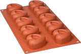 Silikomart 20.036.00.0060 SF 036, Kitchen Heart Naty Shop M (48 x 54 mm, dybde 27 mm. Volumen: 10 x 45 ml) 10 x Hjerter med kærv