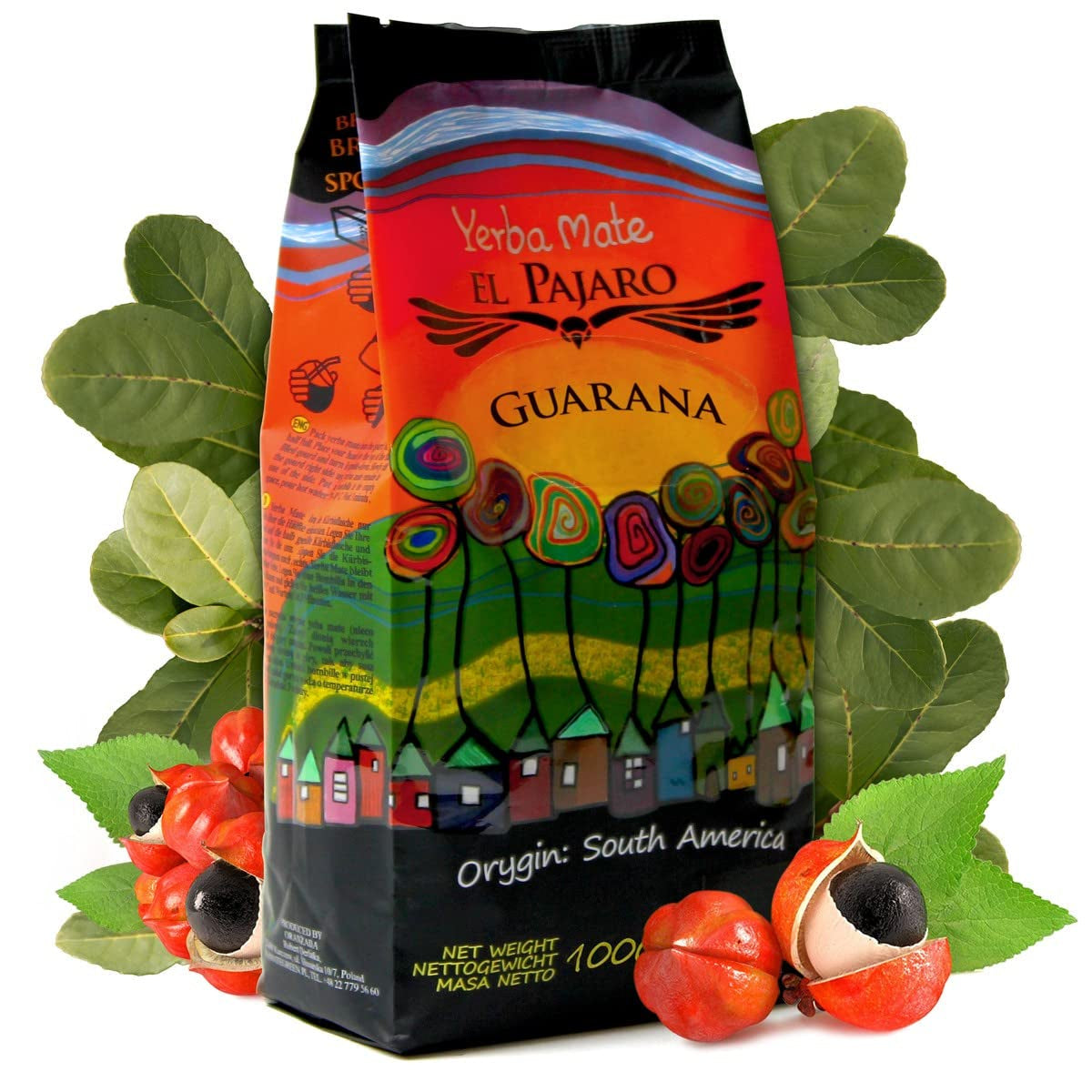 Guarana 1000 g | Mate Tea fra Paraguay | Stærk, med catuava, guaranapulver, lime | Ekstra stærk, opkvikkende, høj stimulering