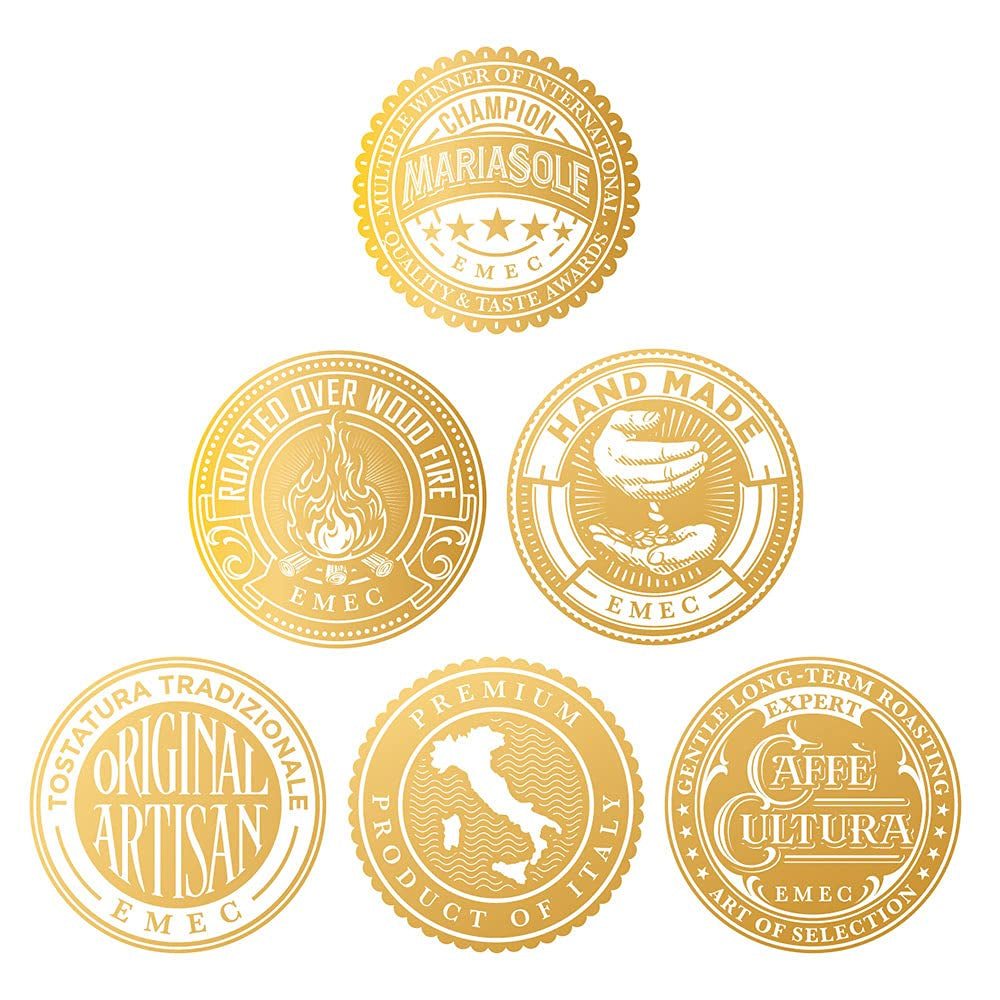 Økologisk espressokaffe, 250 g poser - traditionelt brændt på brænde, håndværk - økologiske premium kaffebønner til automatiske espressomaskiner og portafilter