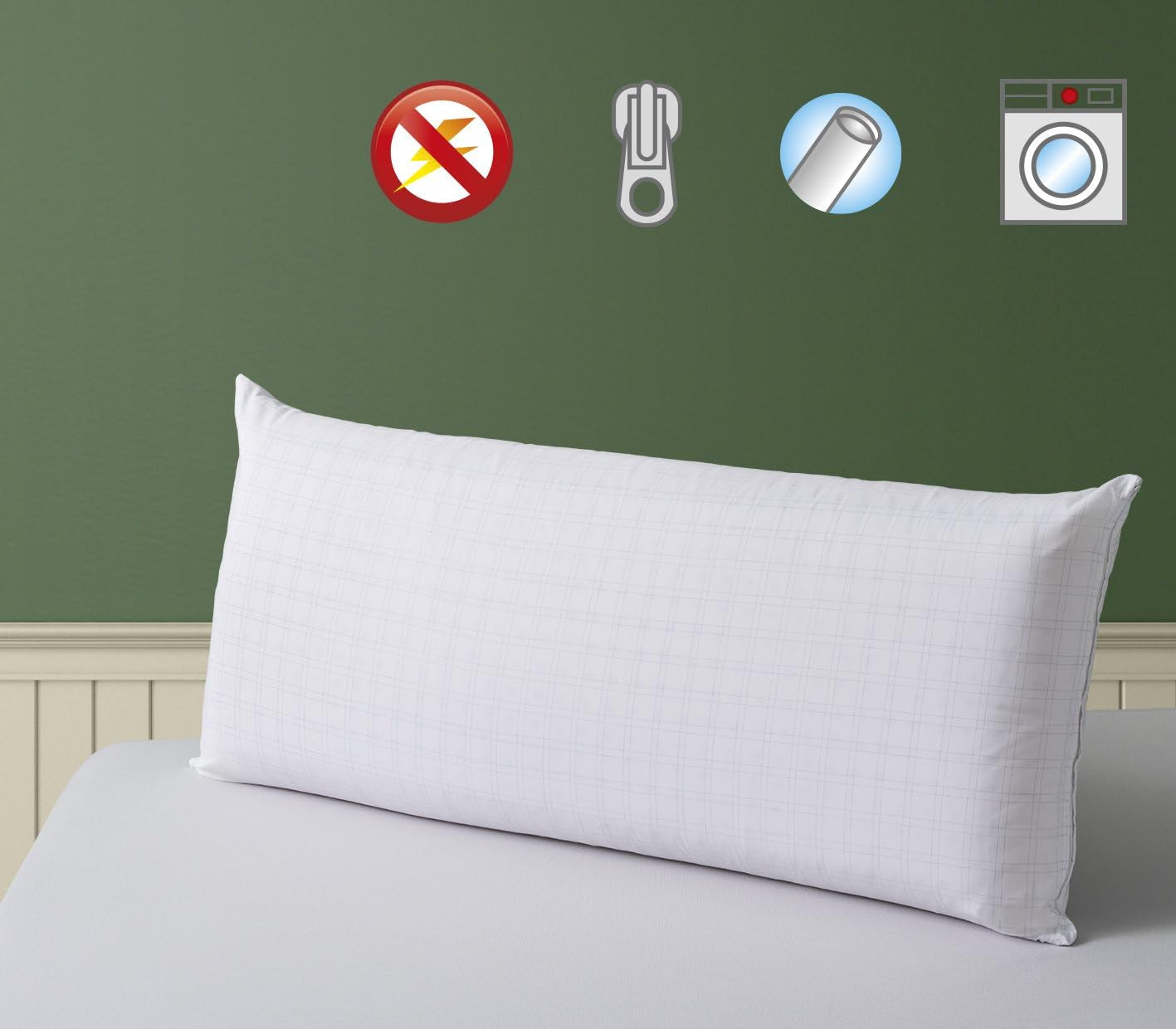 Savel anti-stress pude med dobbelt betræk, medium fasthed, 40 X 135 Cm Naty Shop standard puder