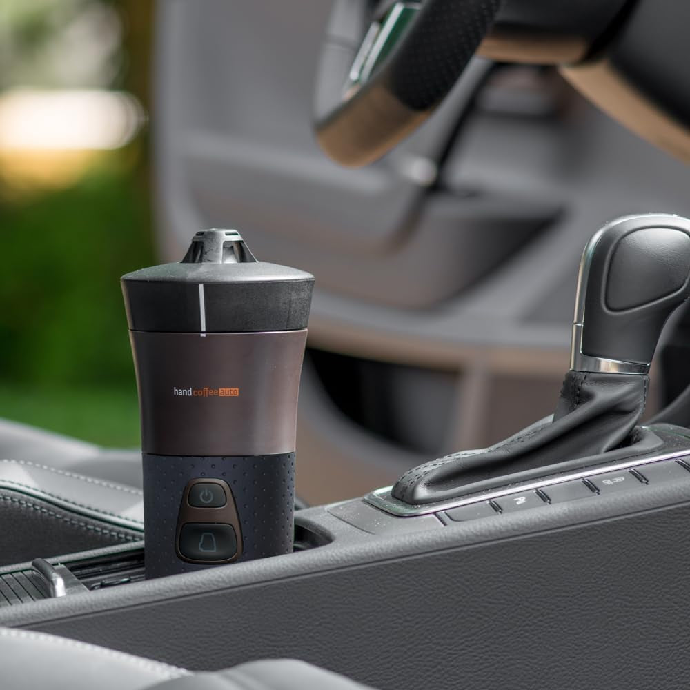 Handpresso - Håndkaffe Auto 21000 | 12V bil espressomaskine - 12 volt espressomaskine til biler | Senseo Pad espressomaskine til biler - 12V rejse espressomaskine | 12 volt espressor til autocampere