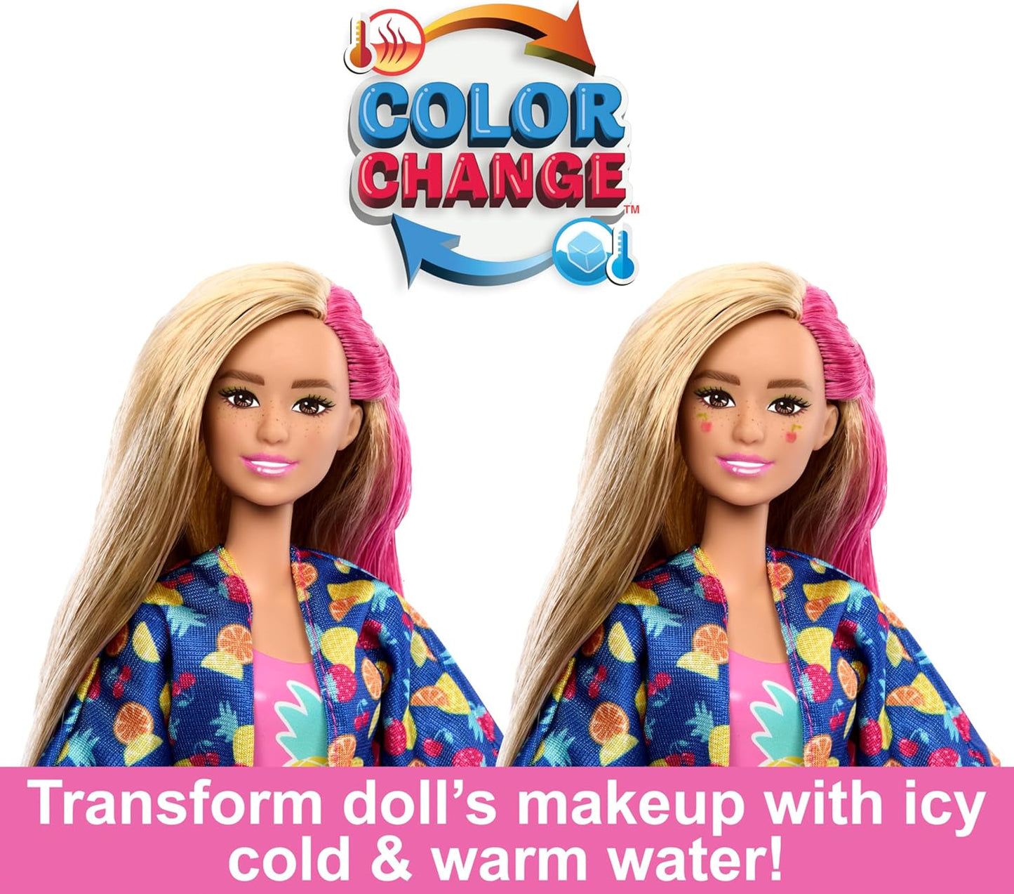 BARBIE Pop Reveal Rise & Surprise Gavesæt - 15+ overraskelser inklusive 1 Barbie-dukke, strandtilbehør til legende og frugtig sjov for børn fra 3 år og opefter, HRK57