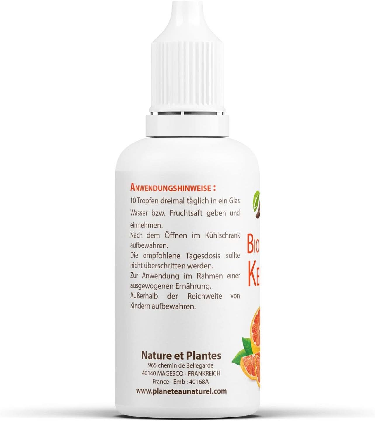 Økologisk grapefrugtfrøekstrakt 50 ml - alkoholfri Arome Naty Shop