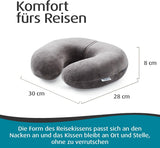 TEMPUR Transit rejsepude Komfortabel viskoelastisk nakkepude materiale Ideel til rejser med bus, tog, bil eller fly 30 x 28 x 8 cm