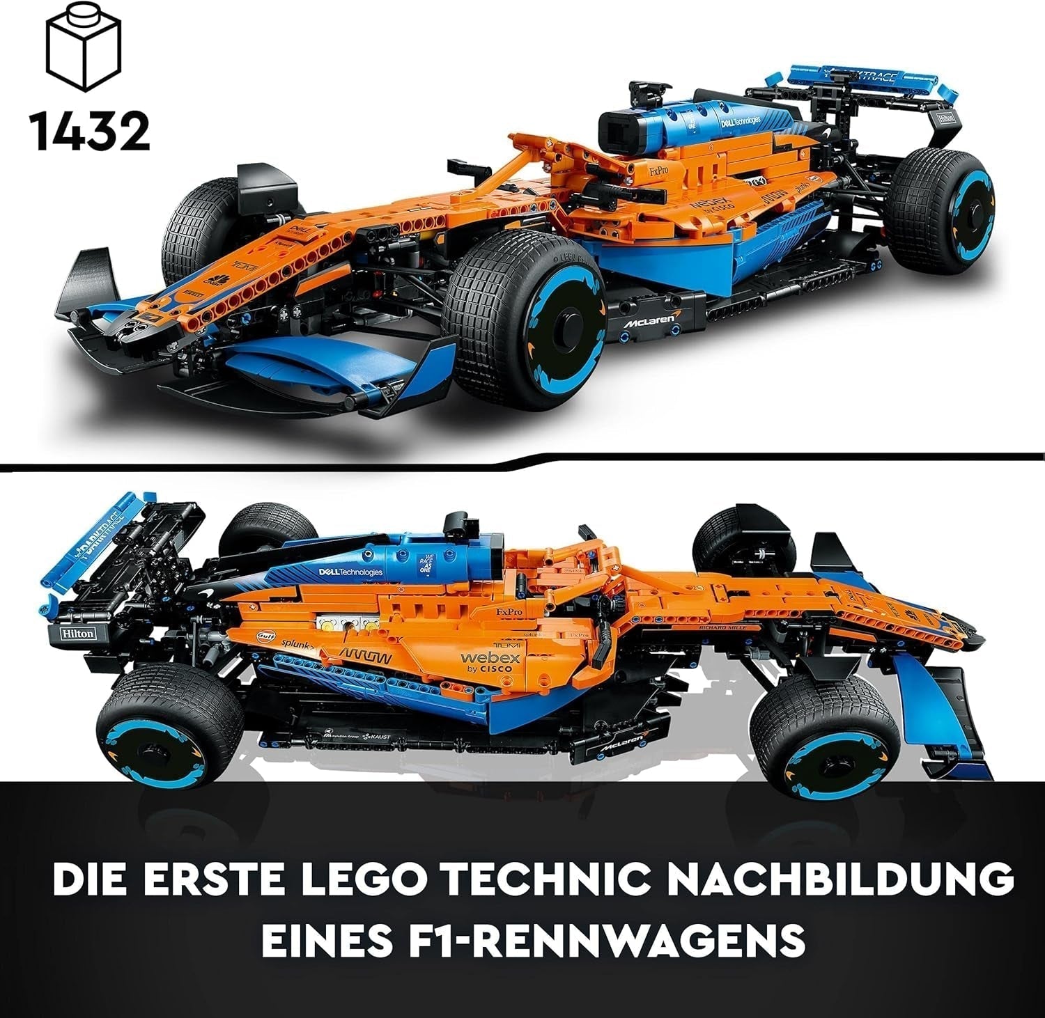 Lego Technic Mclaren Formel 1-racerbil - Voksen F1-model med V6-motor og styring - Gave til motorsportsfans og samlere - 42141 Byggesæt Besuche den LEGO-Store