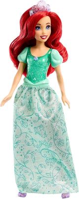 Mattel Disney Princess Ariel Doll, langt styling hår, positionerbare, aftagelige sko og pandebånd, Disney-gaver, legetøj fra 3 år og opefter, HLW10