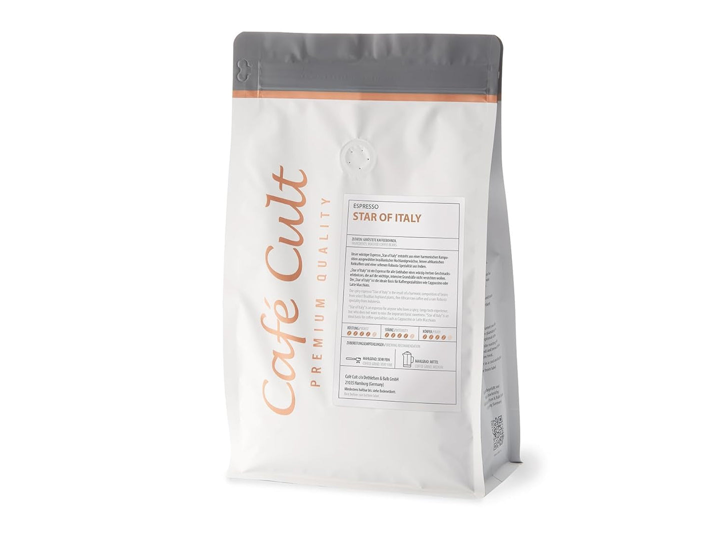 Cafe Cult - Espresso - Star of Italy - 1KG - Kaffebønner