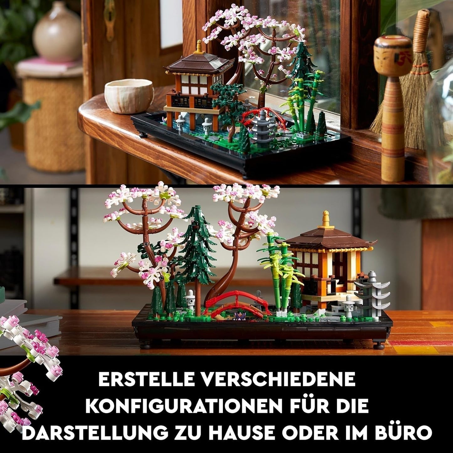 Lego Icons Garden Of Silence - Voksen Zen Botanisk Have Sæt med Lotus Blomster - Tilpasset japansk inspireret skrivebordsdekoration - Gave til kvinder og mænd 10315 Byggesæt Besuche den LEGO-Store