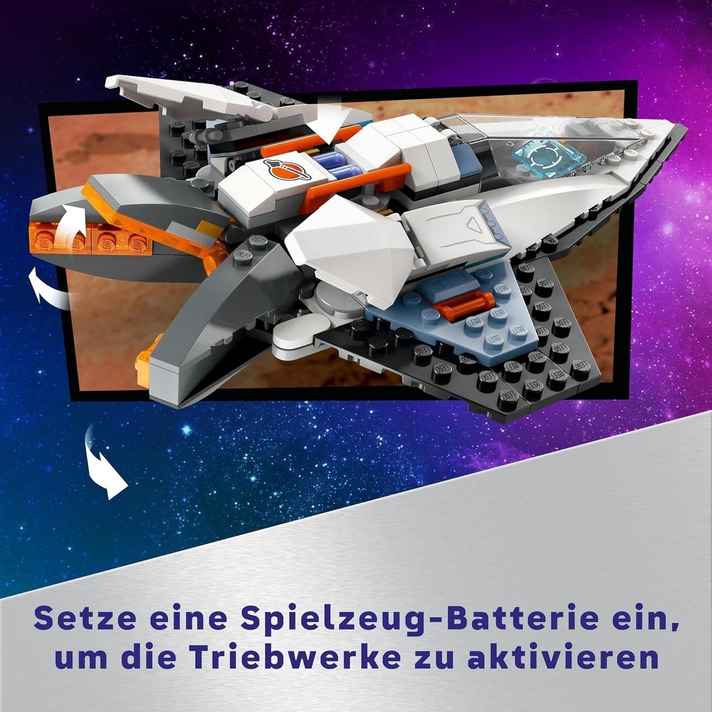 LEGO City Spaceship, rumfærge rumlegetøj til børn at bygge, drenge og piger fra 6 år, sæt med astronautfigur 60430 Byggesæt Besuche den LEGO-Store