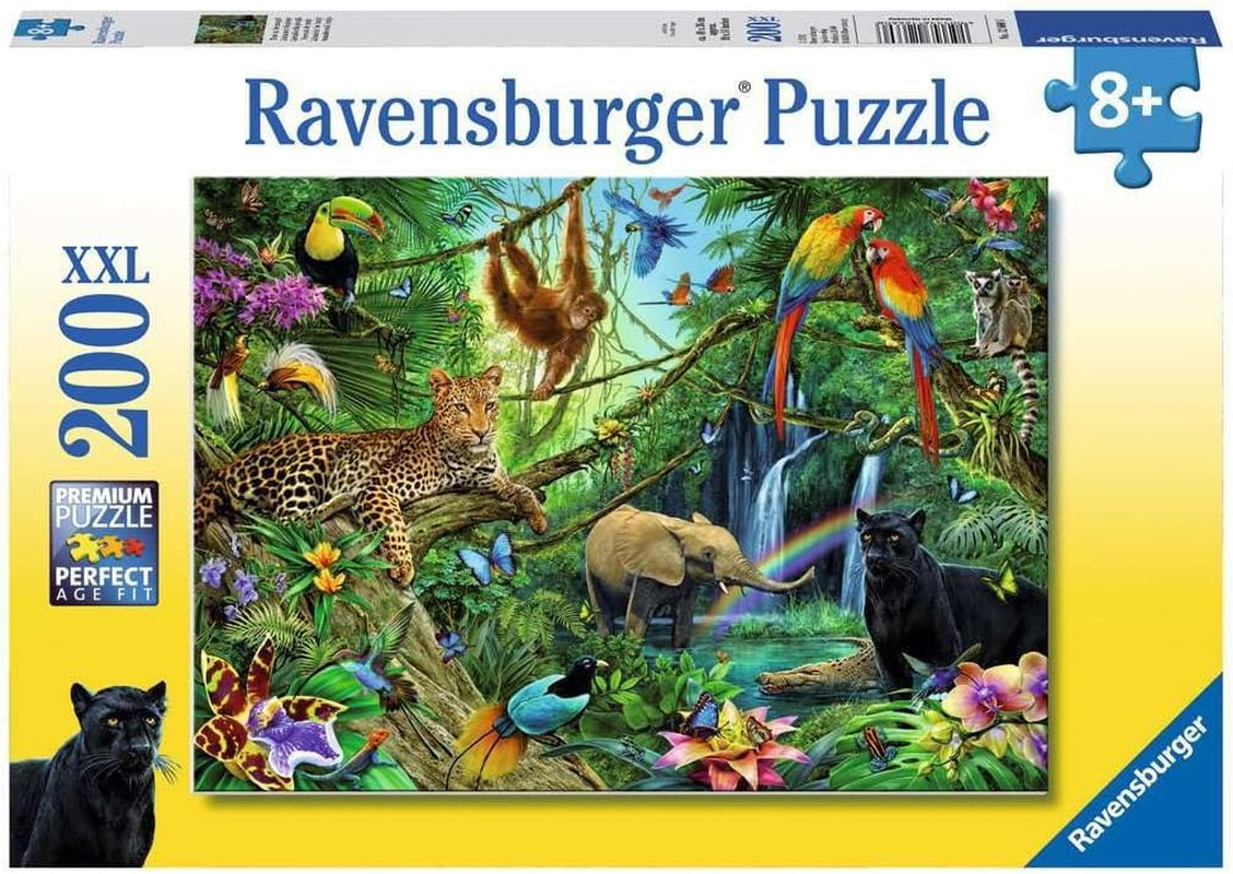Ravensburger Puslespil til børn - 12660 Dyr i junglen - Dyrepuslespil til børn fra 8 år med 200 brikker i Xxl-format Puslespil Naty Shop Standardtitel