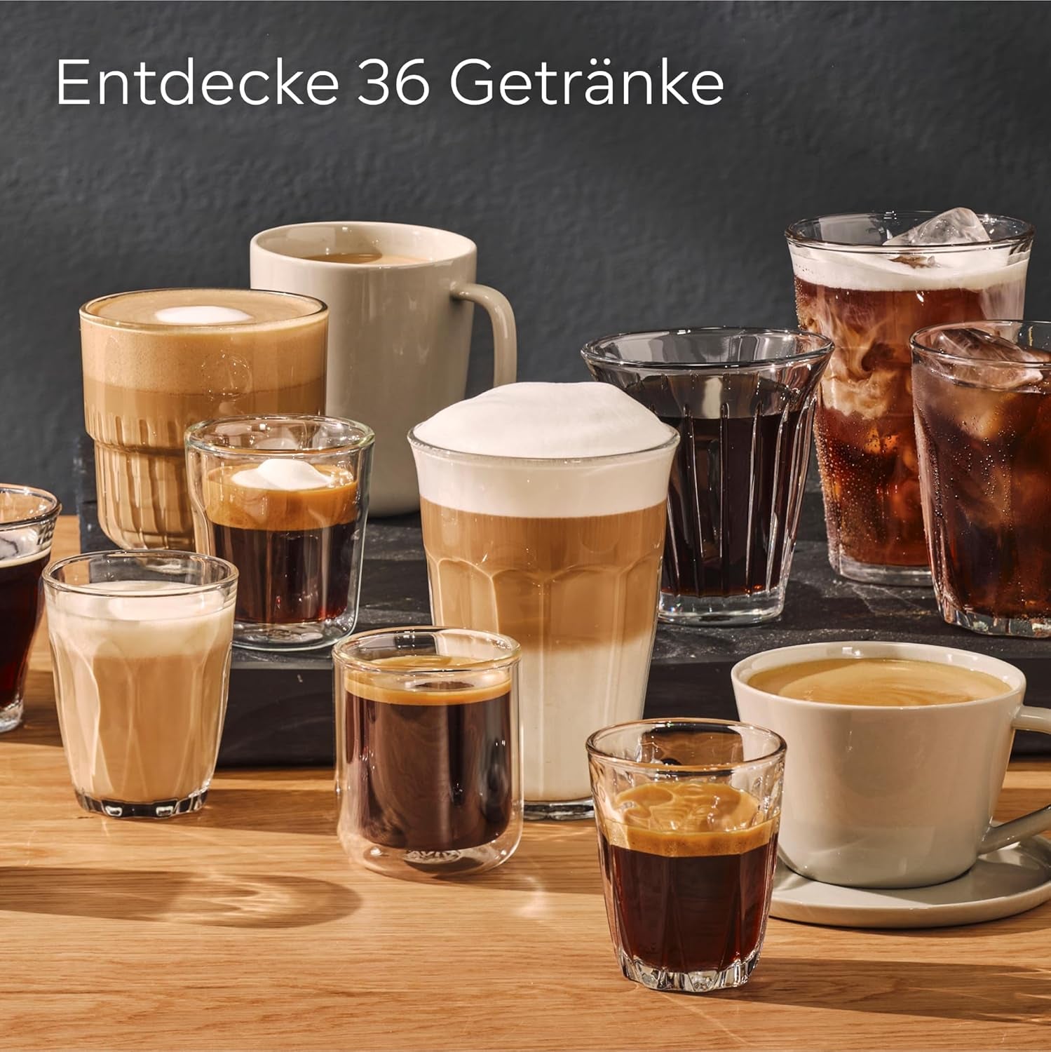 Siemens EQ700 fuldautomatisk espressomaskine, stor TFT-farveskærm, 36 varme og kolde drikke, koldbryg, 2 kops funktion, app kontrol, automatisk rengøringssystem, sort rustfrit stål, TQ717D03