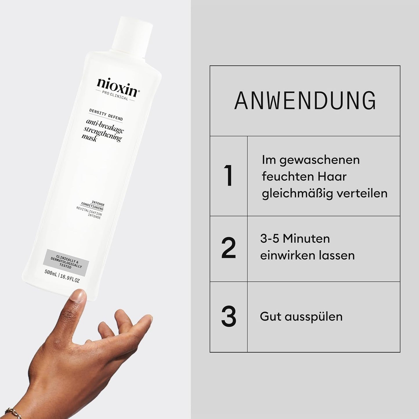 Nioxin Density Defend Anti-Breakage Strengthening Hair Mask - Fugtgivende hårmaske mod hårbrud, leave-in hårpleje med C-vitamin Hårmaske Naty Shop